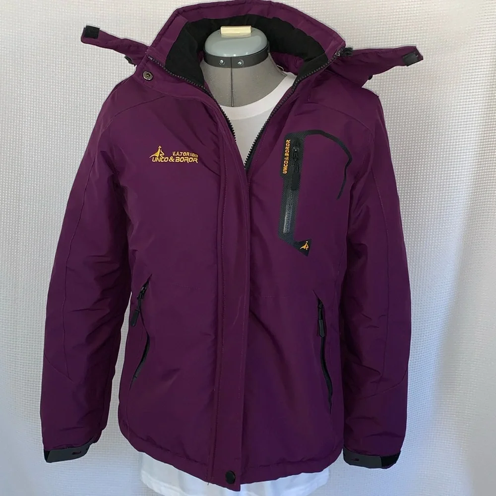 Women's Moerdeng Purple water proof Insulated Hooded Winter Parka - Picture 3 of 10